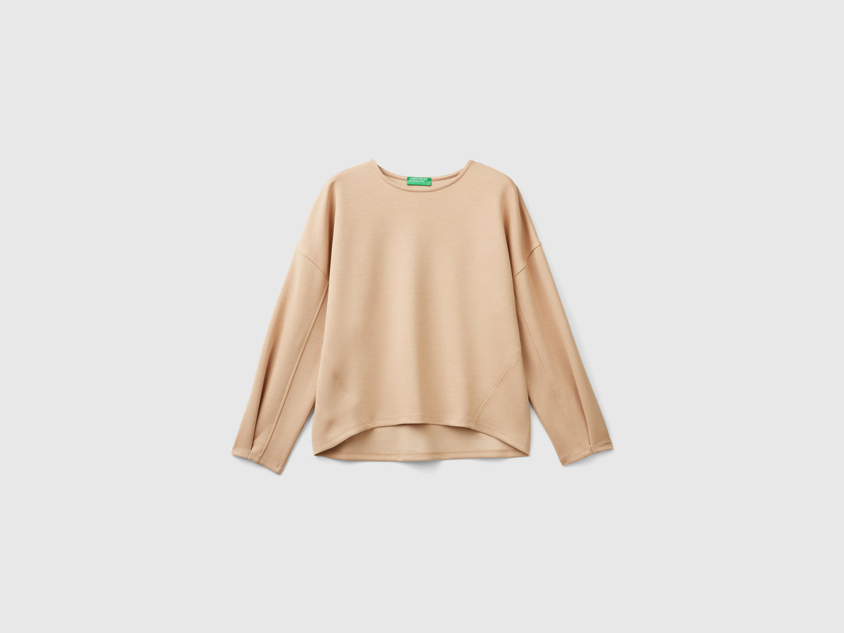 Lightweight sweatshirt in cotton and modal blend