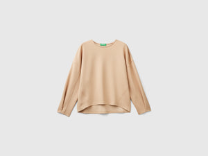 Lightweight sweatshirt in cotton and modal blend
