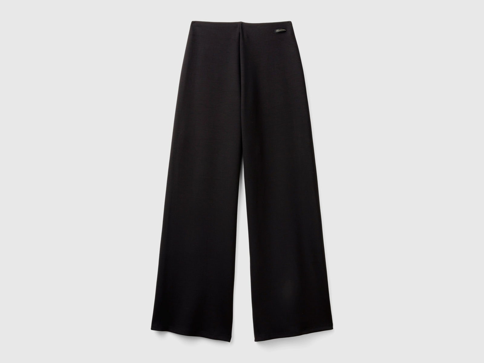 Lightweight trousers in cotton and modal blend da donna nero 2 | Benetton Outlet