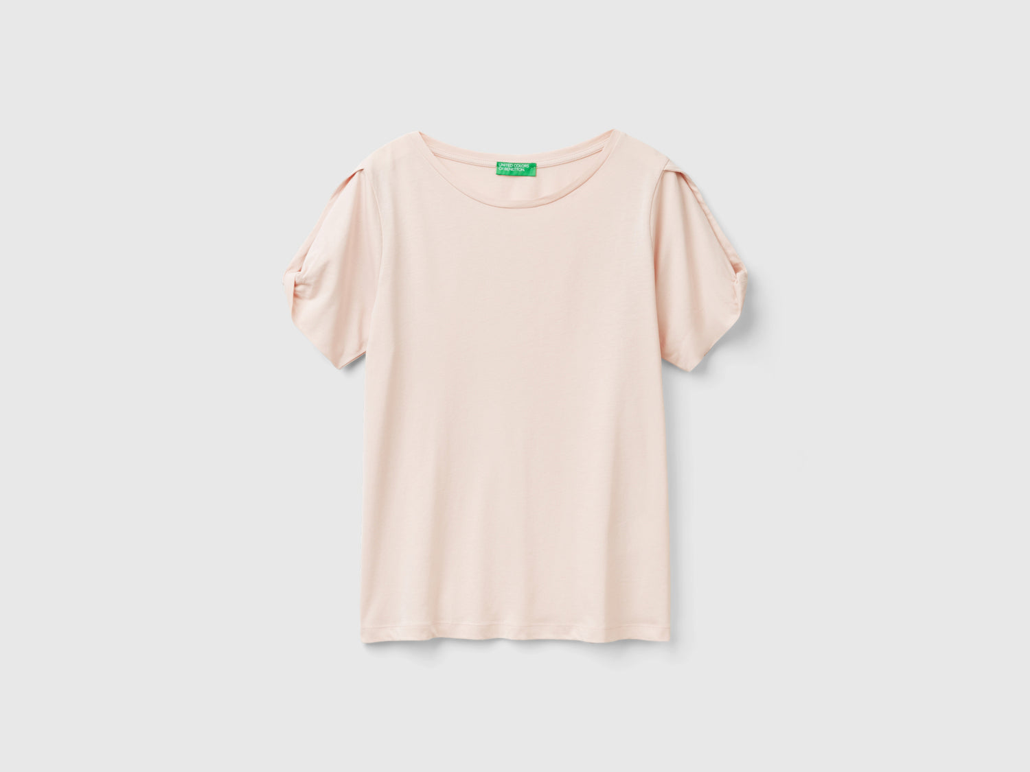 Maglietta in misto Modal da donna rosa tenue | Benetton Outlet