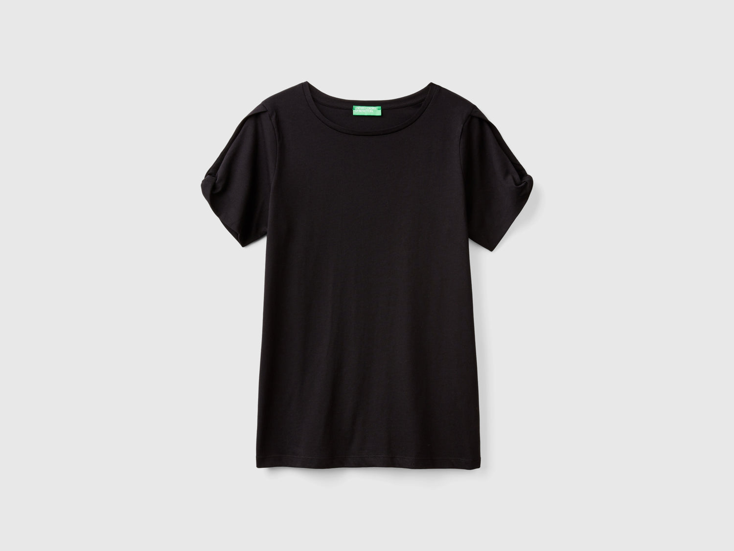 Maglietta in misto Modal da donna nero | Benetton Outlet