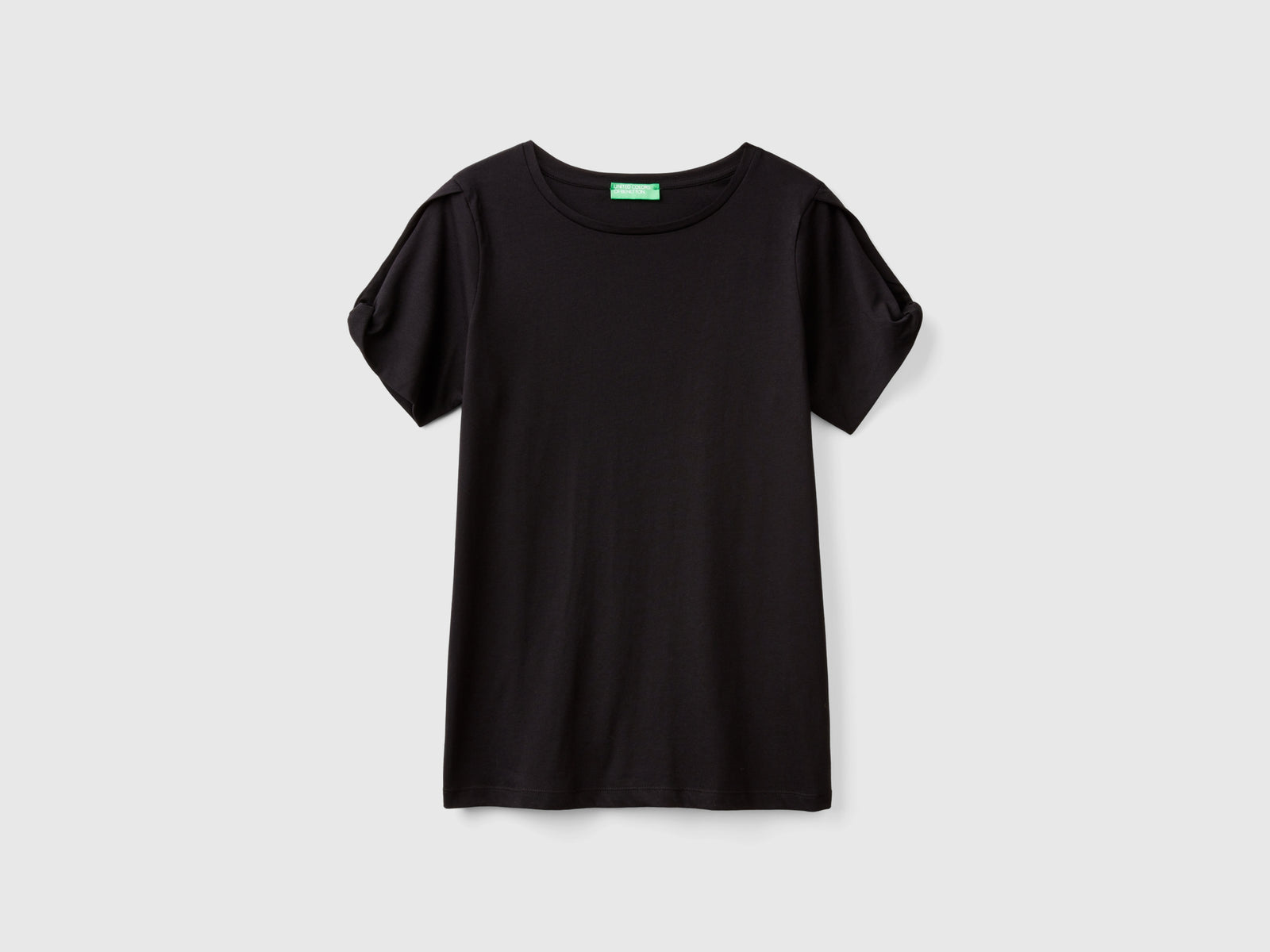 Maglietta in misto Modal da donna nero | Benetton Outlet