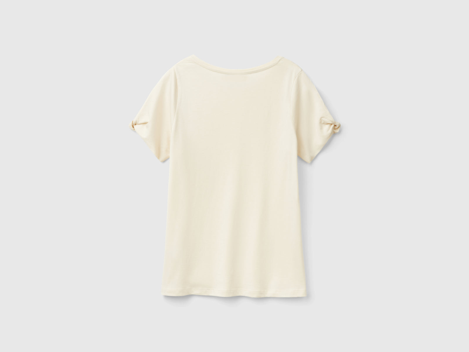 Maglietta in misto Modal da donna bianco panna 2 | Benetton Outlet