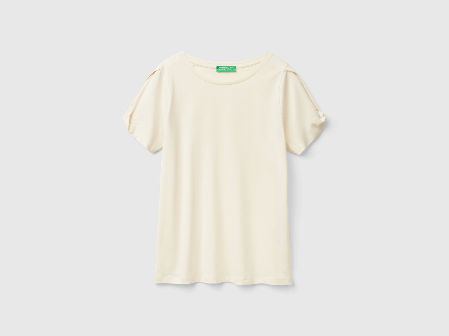Maglietta in misto Modal da donna bianco panna | Benetton Outlet