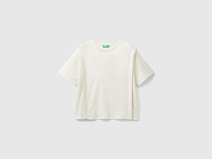 Regular fit T-shirt with pleats