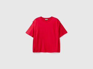 Regular fit T-shirt with pleats