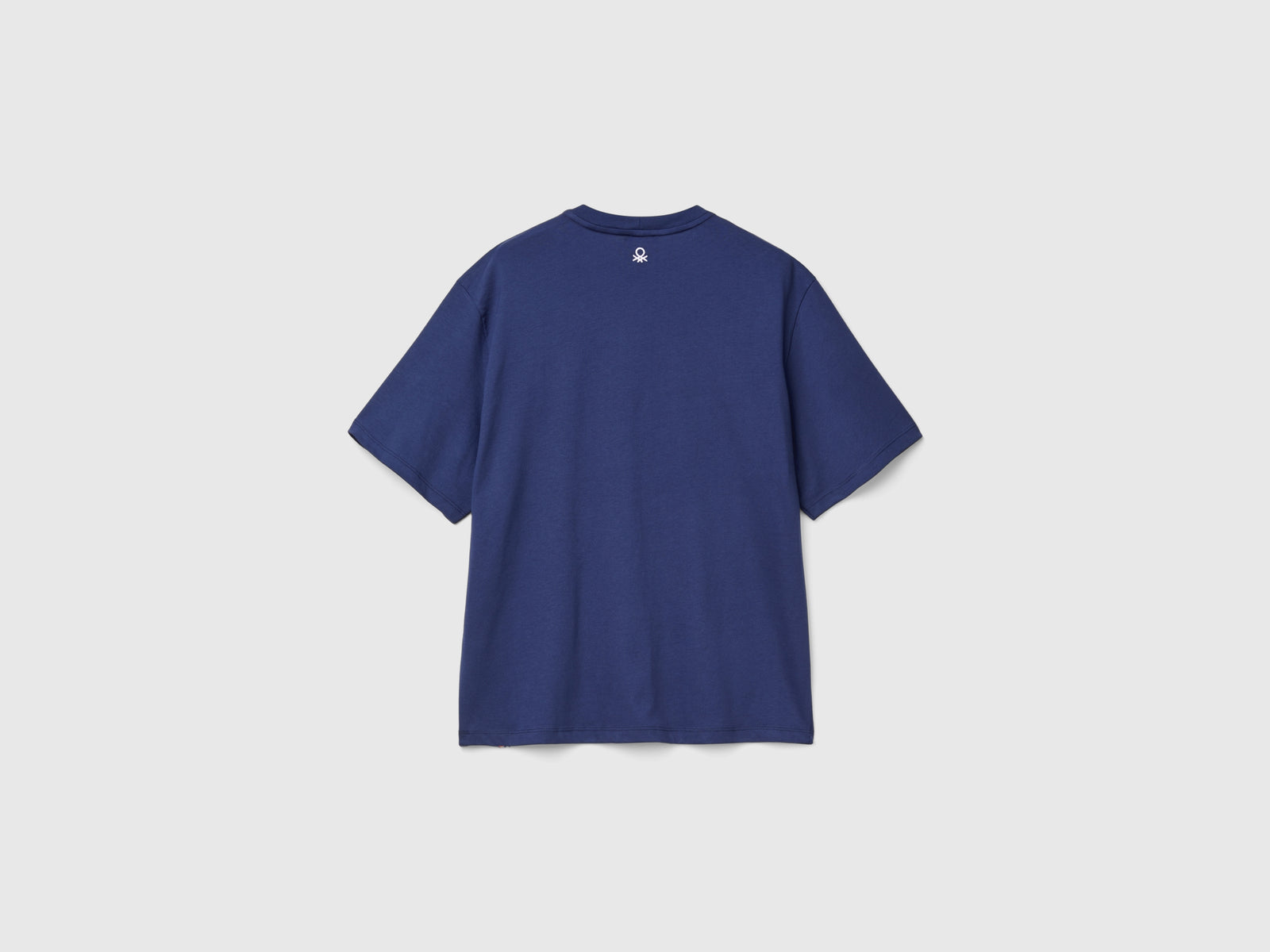 Maglietta over fit in puro cotone da uomo blu scuro 2 | Benetton Outlet
