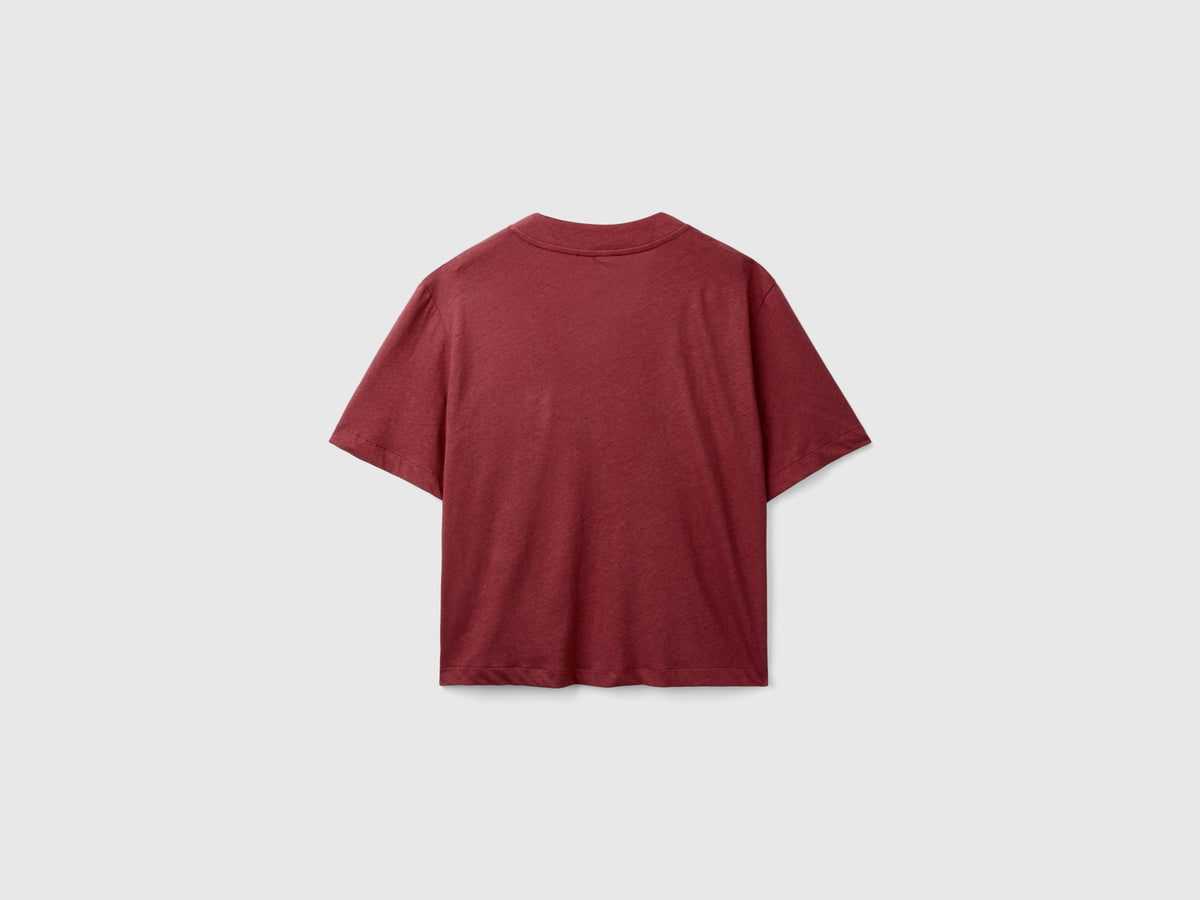 T-shirt stile cardigan in misto lino