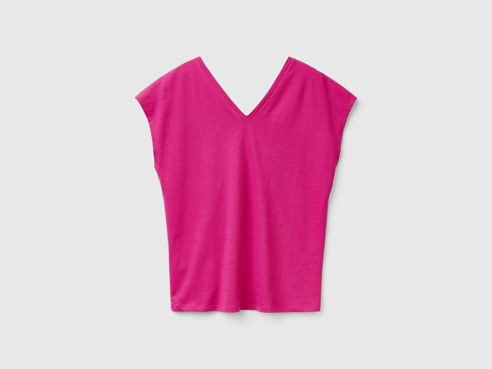Maglietta con manica kimono da donna ciclamino 2 | Benetton Outlet