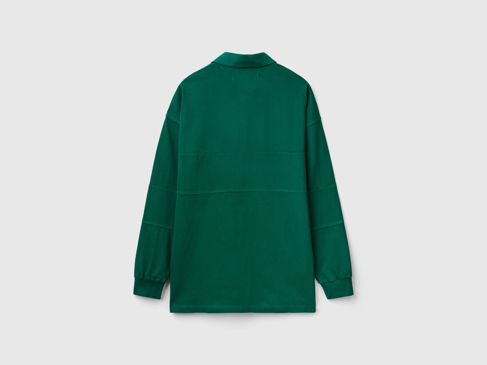 Polo rugby in puro cotone da uomo verde scuro 2 | Benetton Outlet