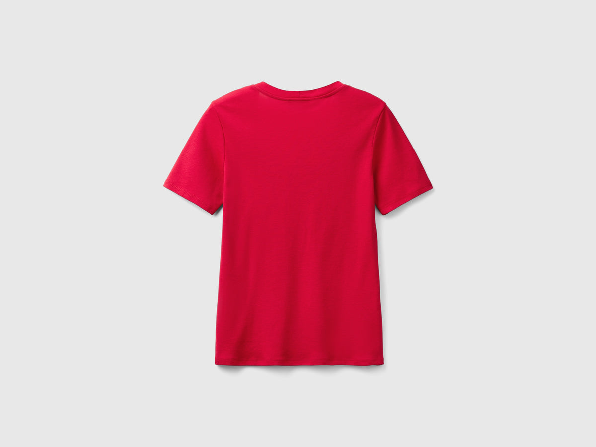 T-shirt manica corta in cotone a fibra lunga