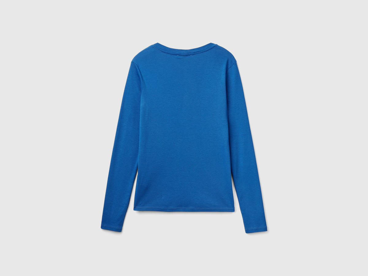 T-shirt manica lunga in puro cotone