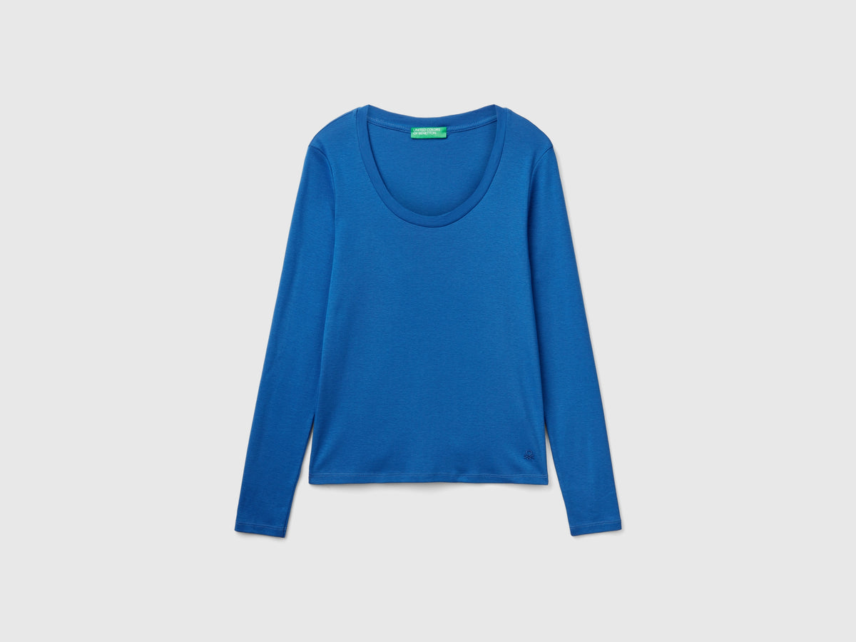 T-shirt manica lunga in puro cotone