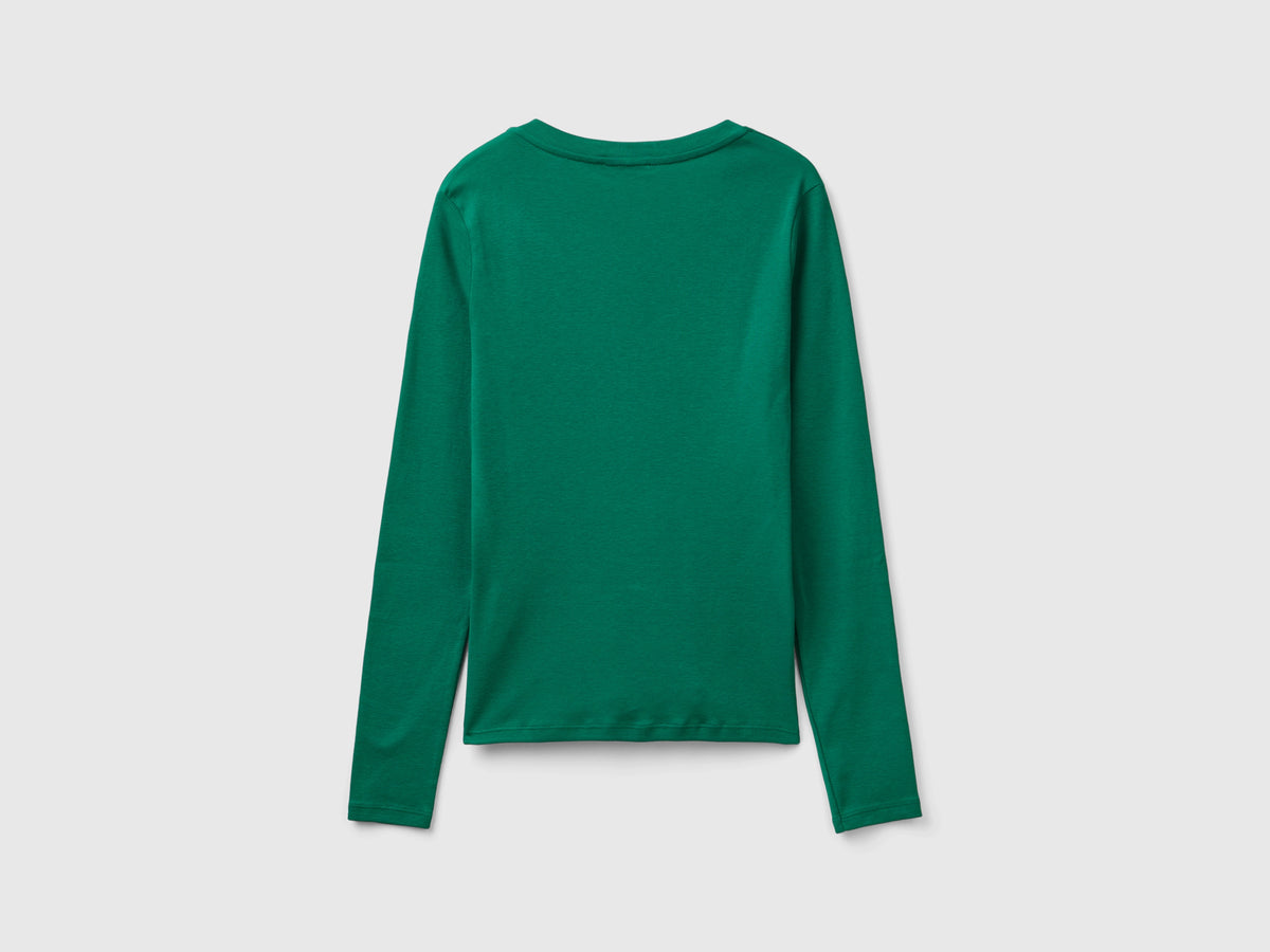T-shirt manica lunga in puro cotone