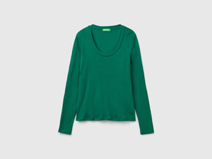 T-shirt manica lunga in puro cotone