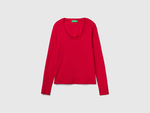 T-shirt manica lunga in puro cotone