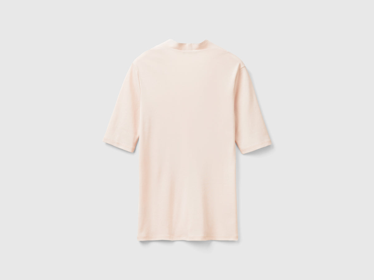 T-shirt slim fit in cotone a fibra lunga