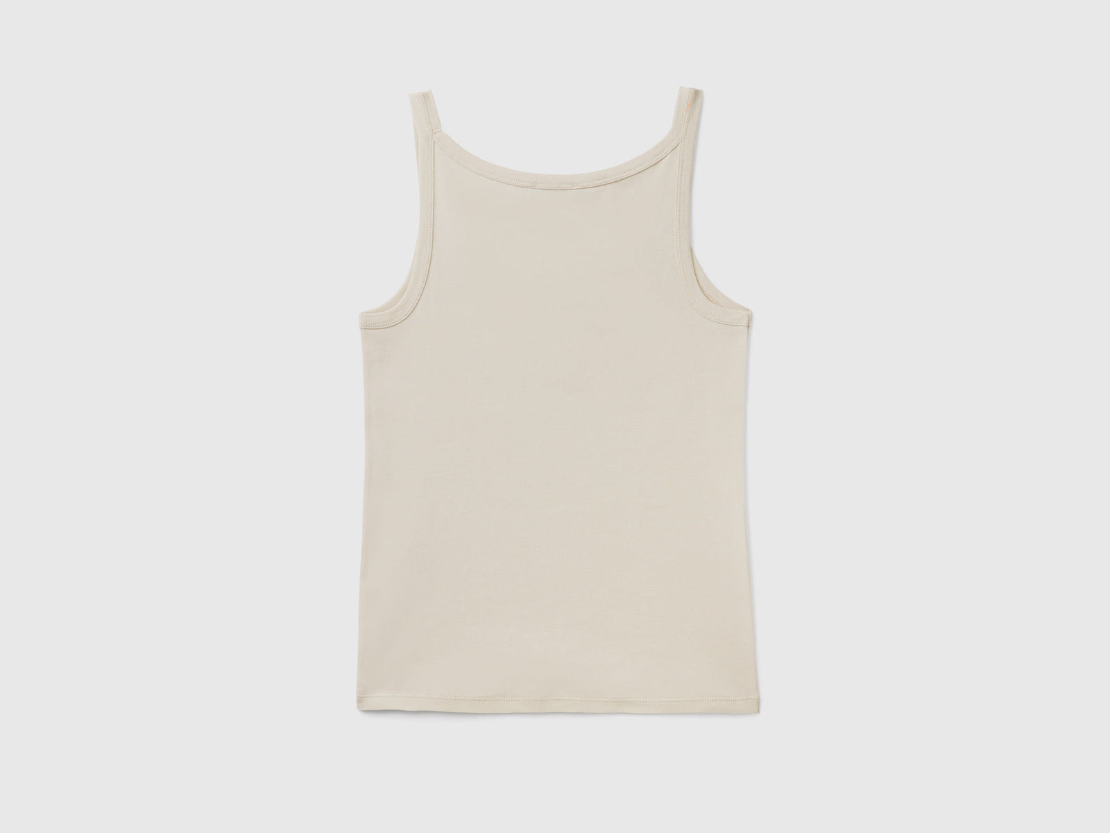 Canotta in puro cotone da donna beige 2 | Benetton Outlet