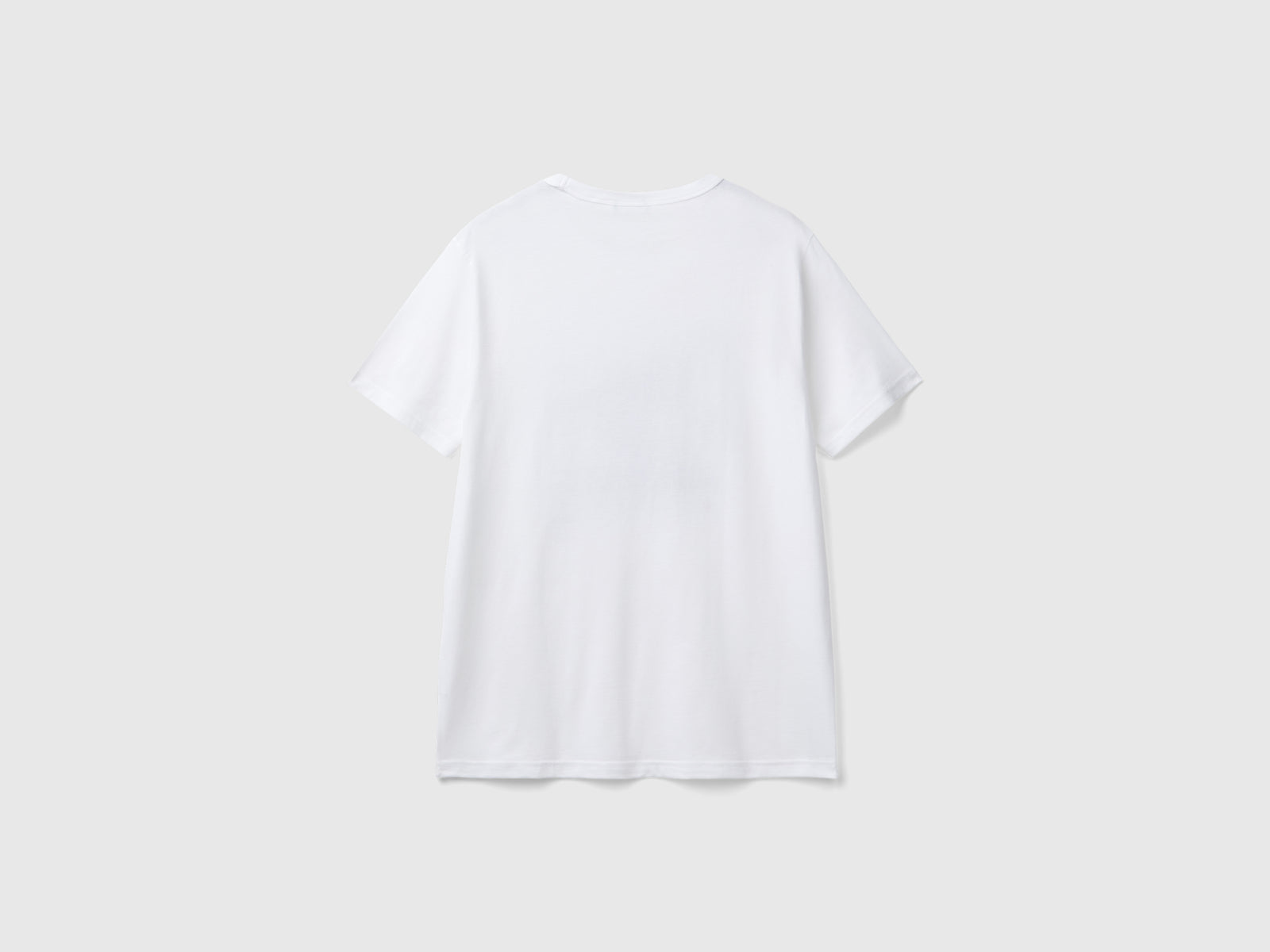 T-shirt regular fit in cotone bio da uomo bianco 2 | Benetton Outlet