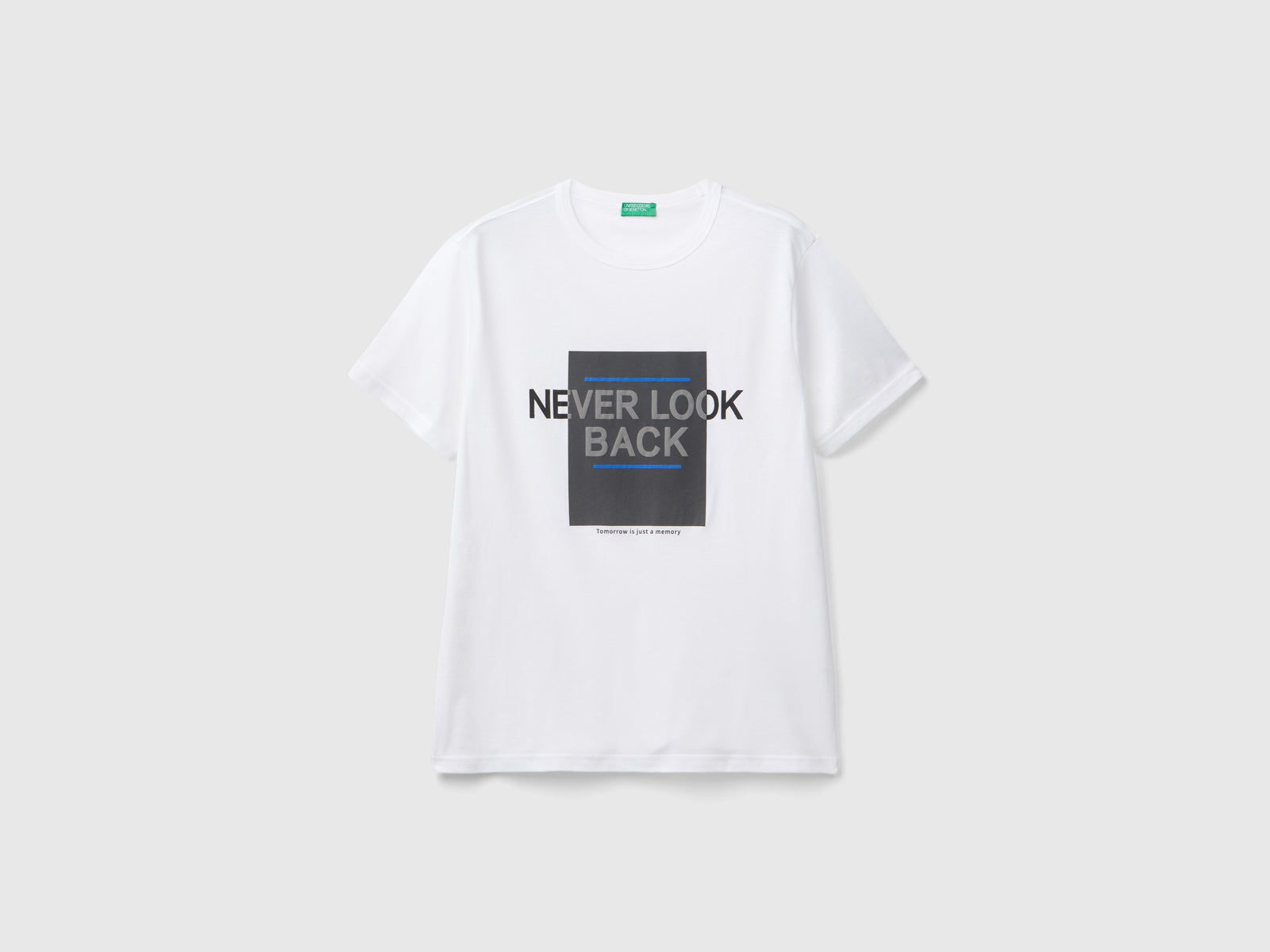 T-shirt regular fit in cotone bio da uomo bianco | Benetton Outlet