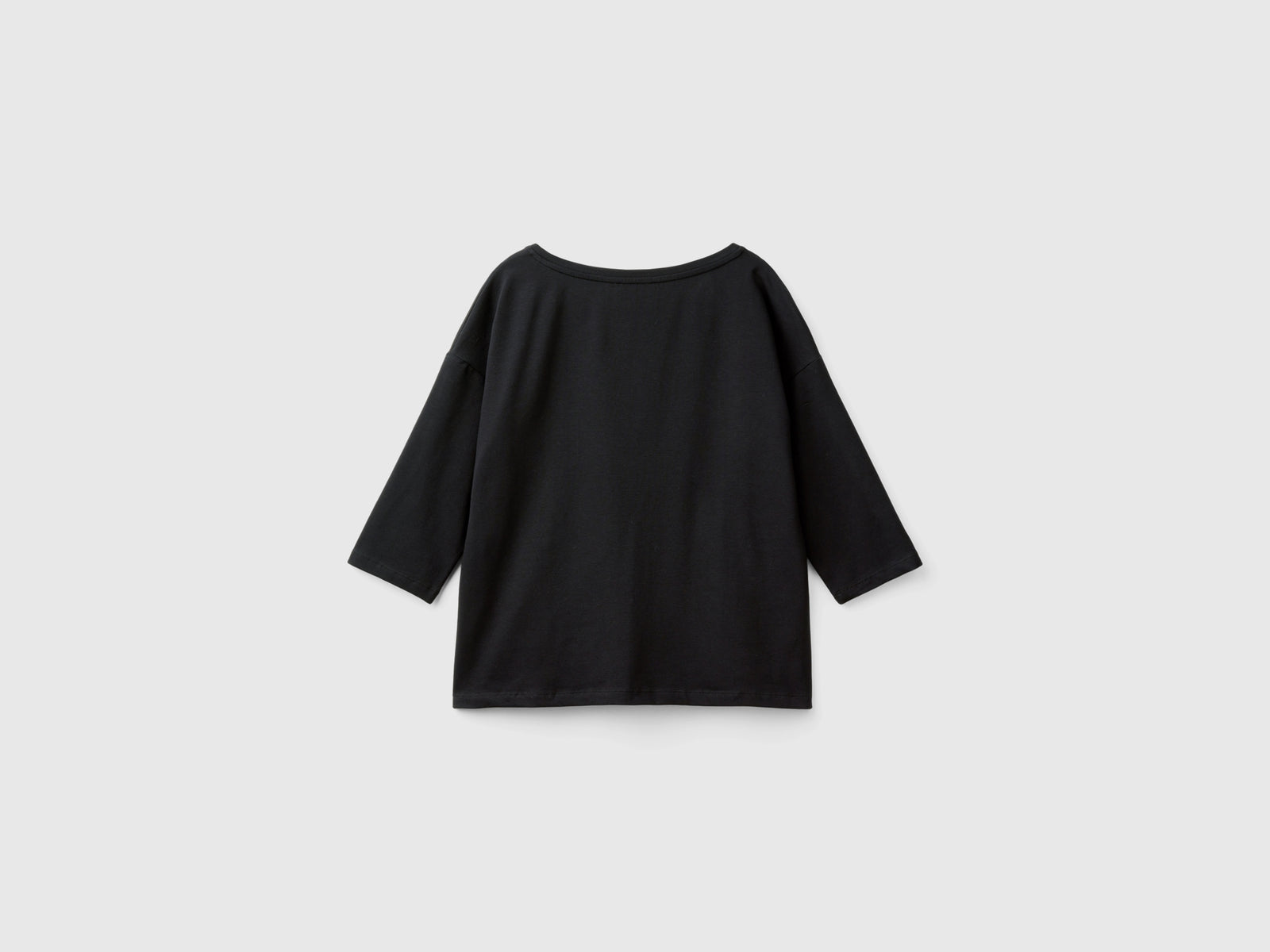 Maglietta con stampa lucida da donna nero 2 | Benetton Outlet