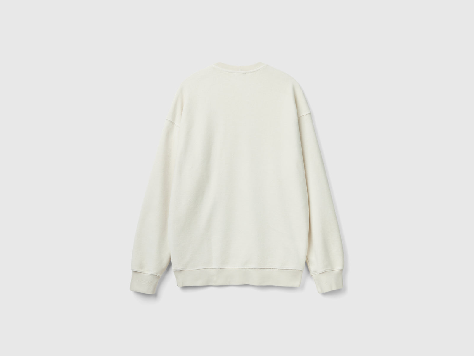 Sudadera de algodón puro da uomo bianco panna 2 | Benetton Outlet