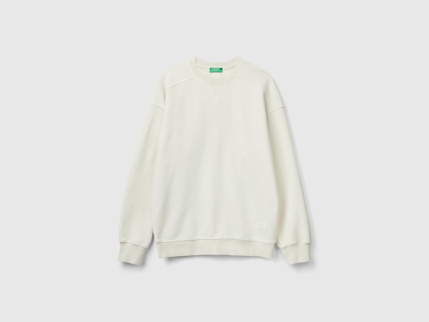 Sudadera de algodón puro da uomo bianco panna | Benetton Outlet