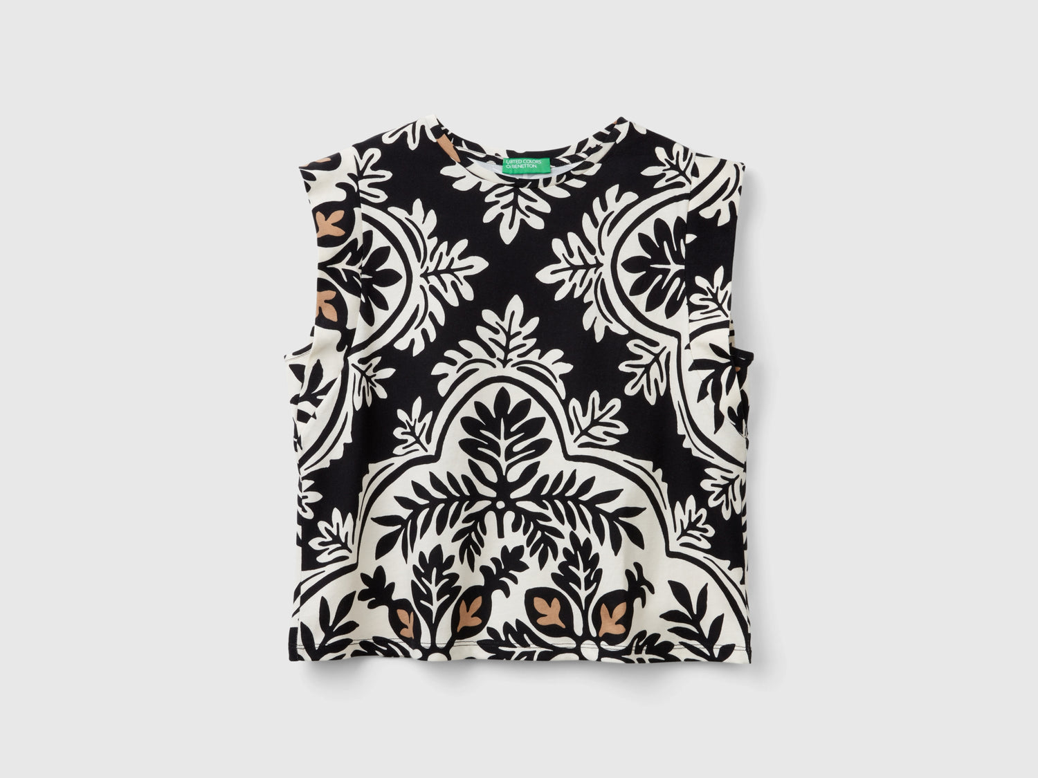 Top floreale in puro cotone da donna multi-color | Benetton Outlet