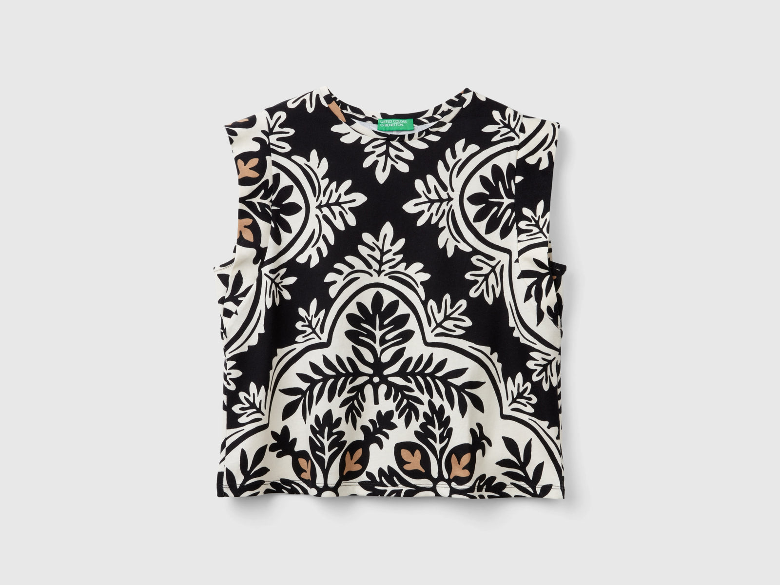 Top floreale in puro cotone da donna multi-color | Benetton Outlet
