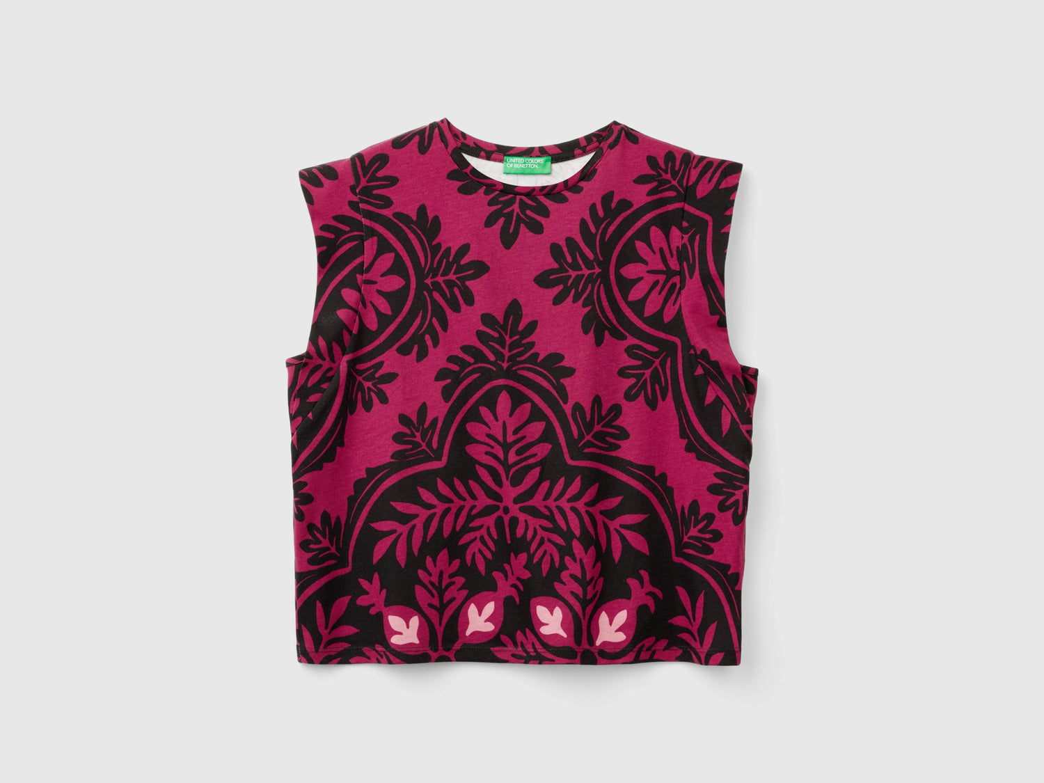 Top floreale in puro cotone da donna multi-color | Benetton Outlet