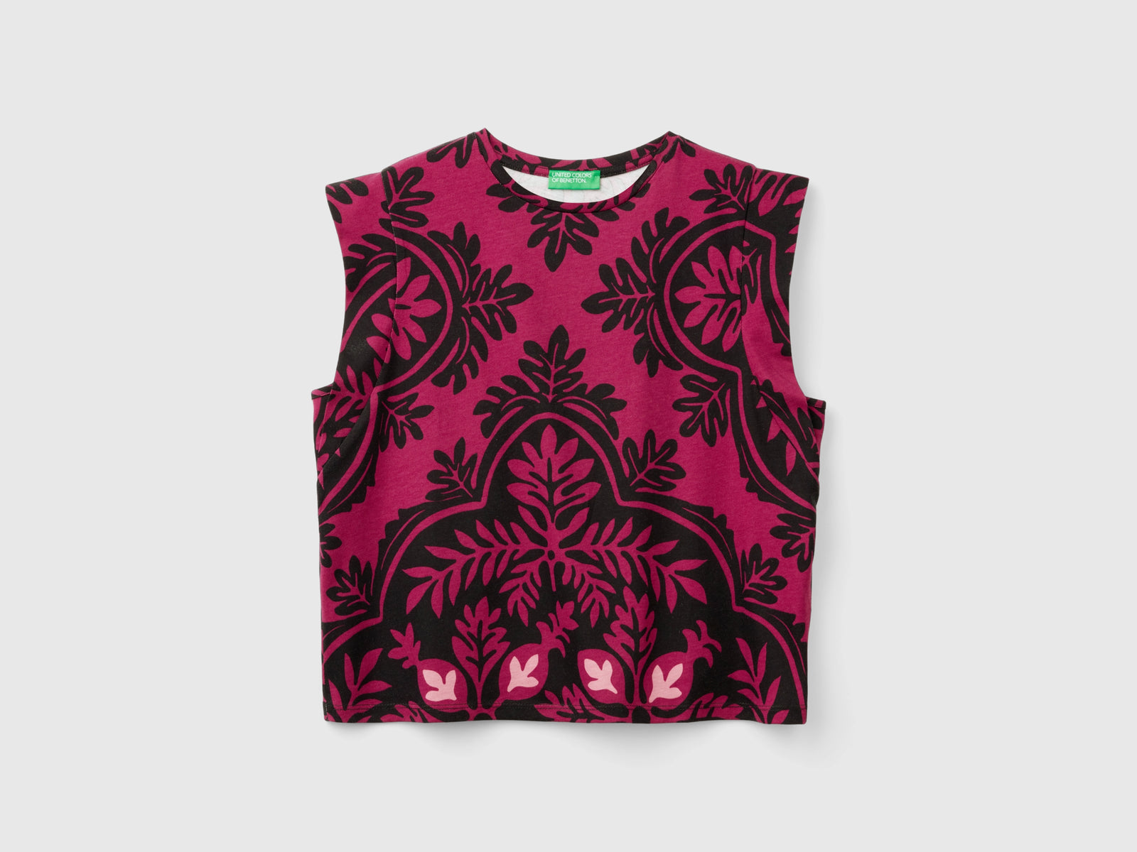 Top floreale in puro cotone da donna multi-color | Benetton Outlet