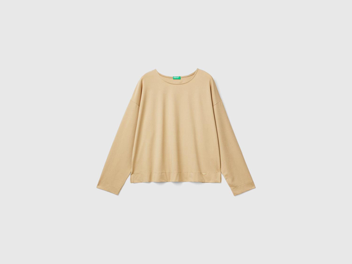 Suéter con lurex da donna beige | Benetton Outlet