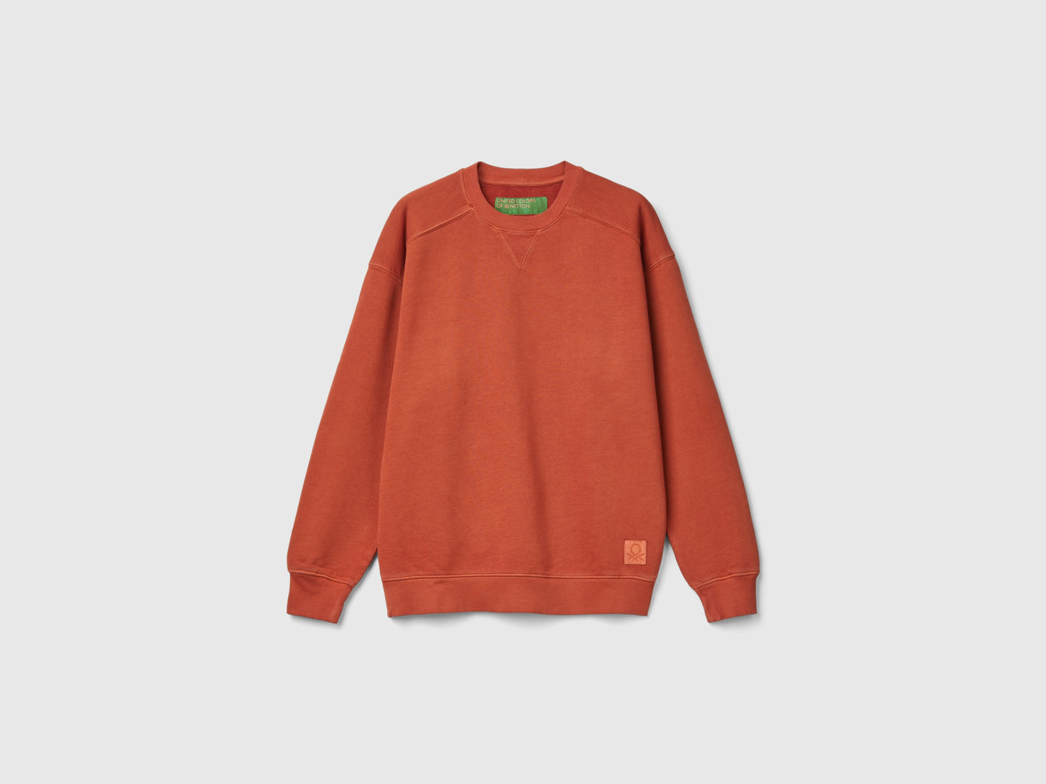 Sudadera de algodón orgánico da uomo arancione | Benetton Outlet