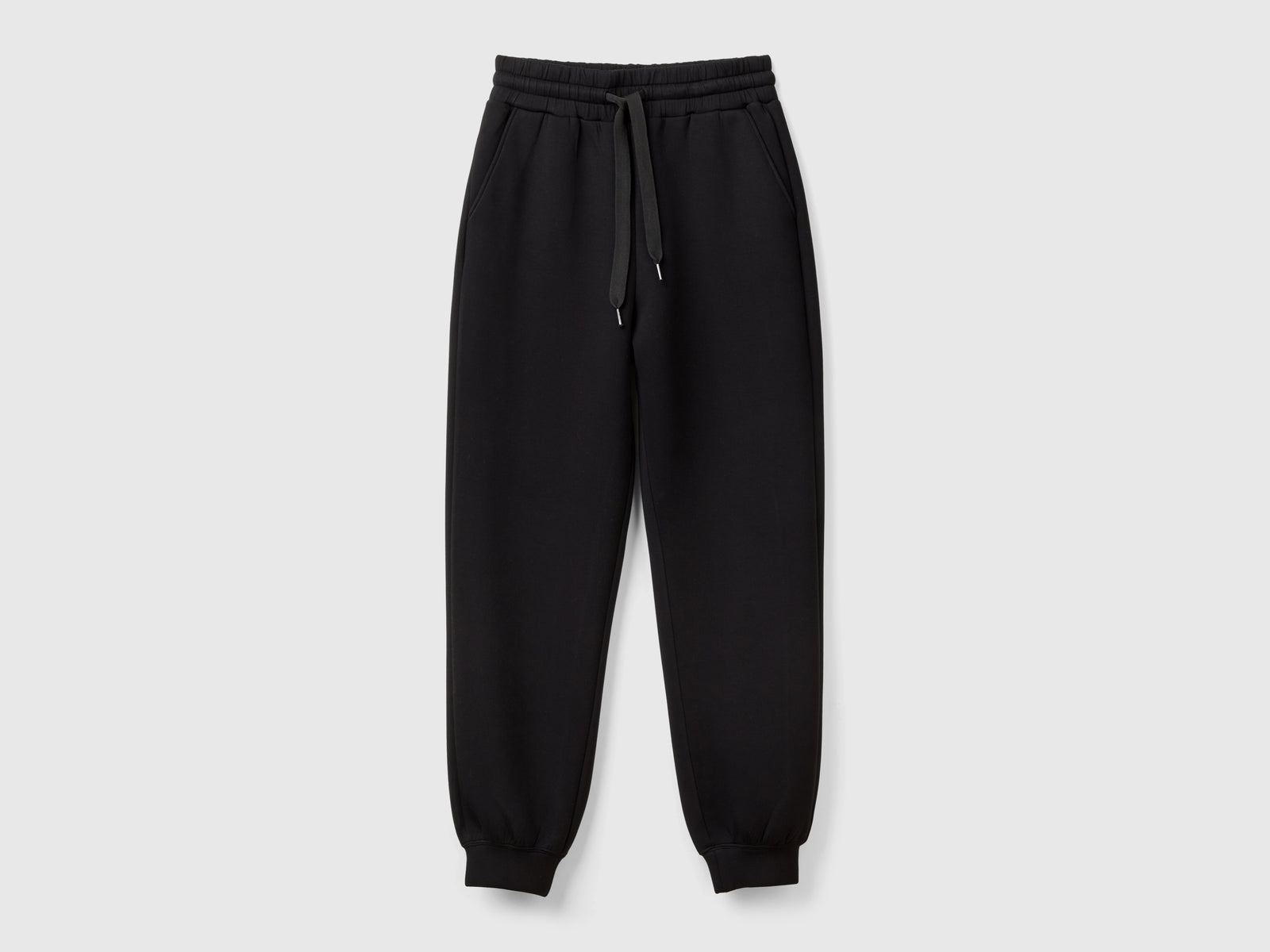 Pantaloni fluidi con coulisse da donna nero | Benetton Outlet