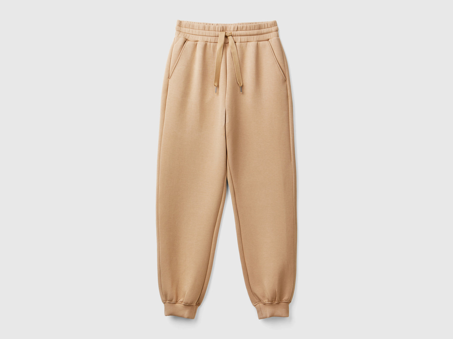 Pantaloni fluidi con coulisse da donna cammello | Benetton Outlet