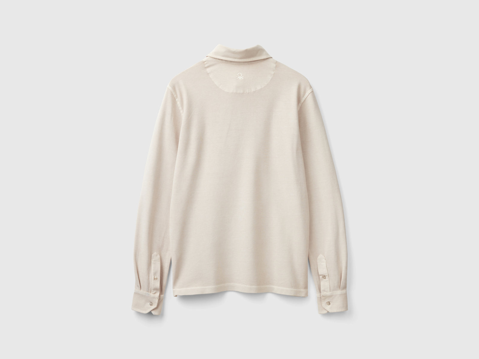 Polo de algodón orgánico elástico da uomo beige 2 | Benetton Outlet