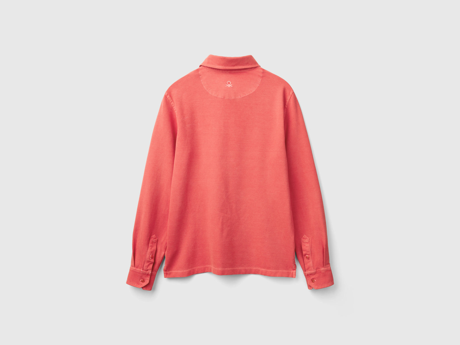 Polo in cotone bio stretch da uomo pesca 2 | Benetton Outlet