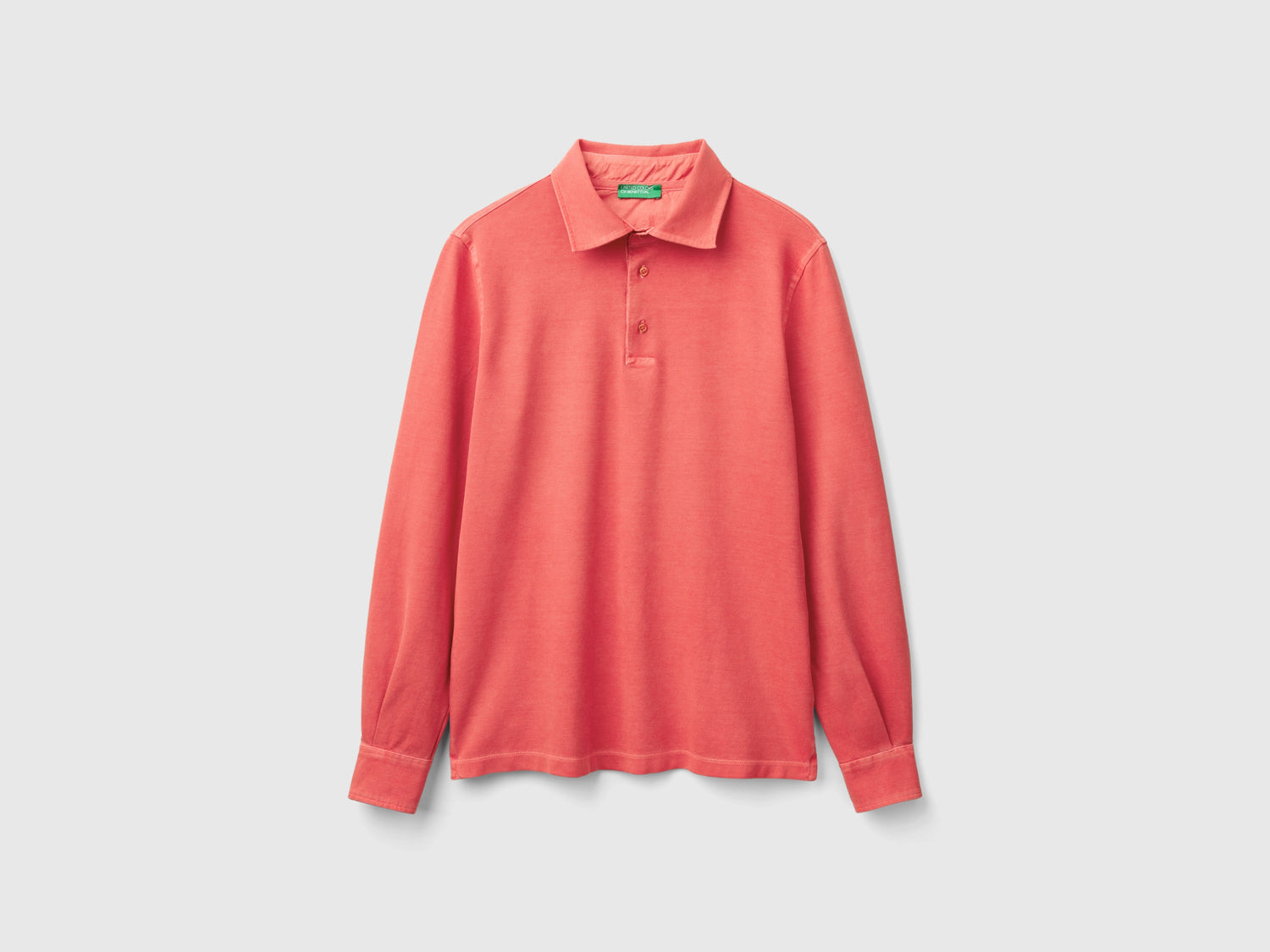Polo de algodón orgánico elástico da uomo pesca | Benetton Outlet