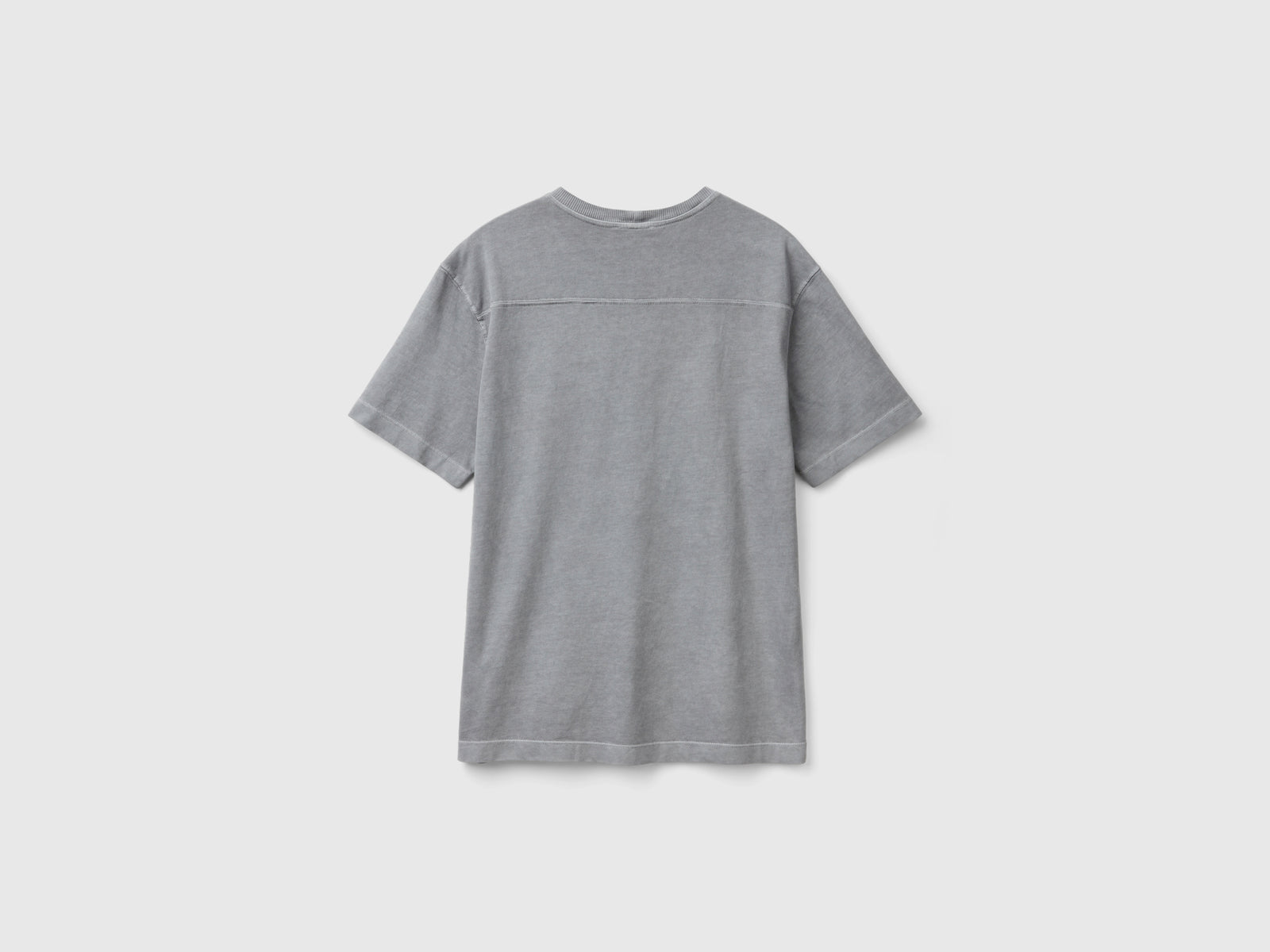 T-shirt in cotone bio da uomo grigio 2 | Benetton Outlet
