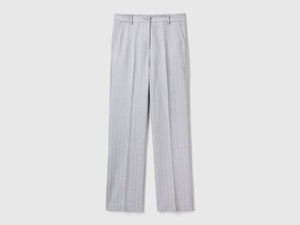 Pantaloni dritti in misto viscosa