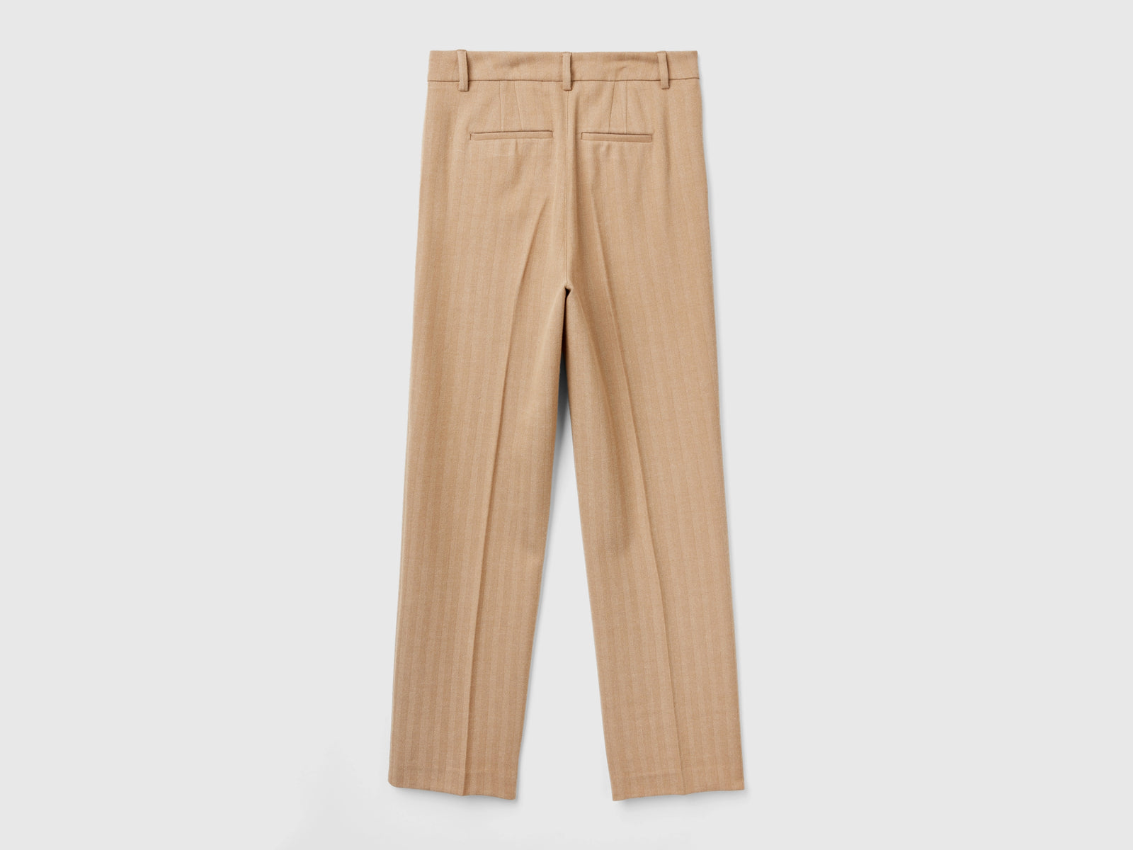 Pantaloni dritti in misto viscosa da donna marrone 2 | Benetton Outlet