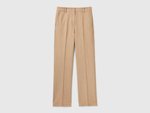 Pantaloni dritti in misto viscosa