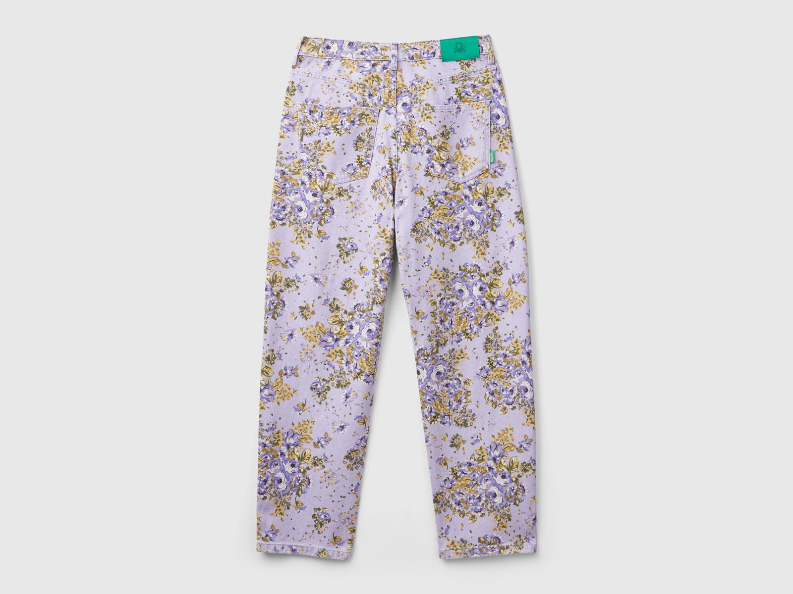 Vaqueros florales de corte globo da donna lilla 2 | Benetton Outlet