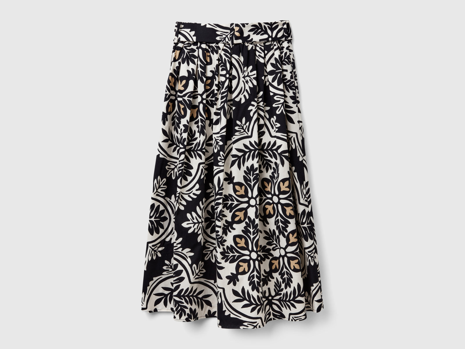 Gonna midi a fiori da donna multi-color 2 | Benetton Outlet