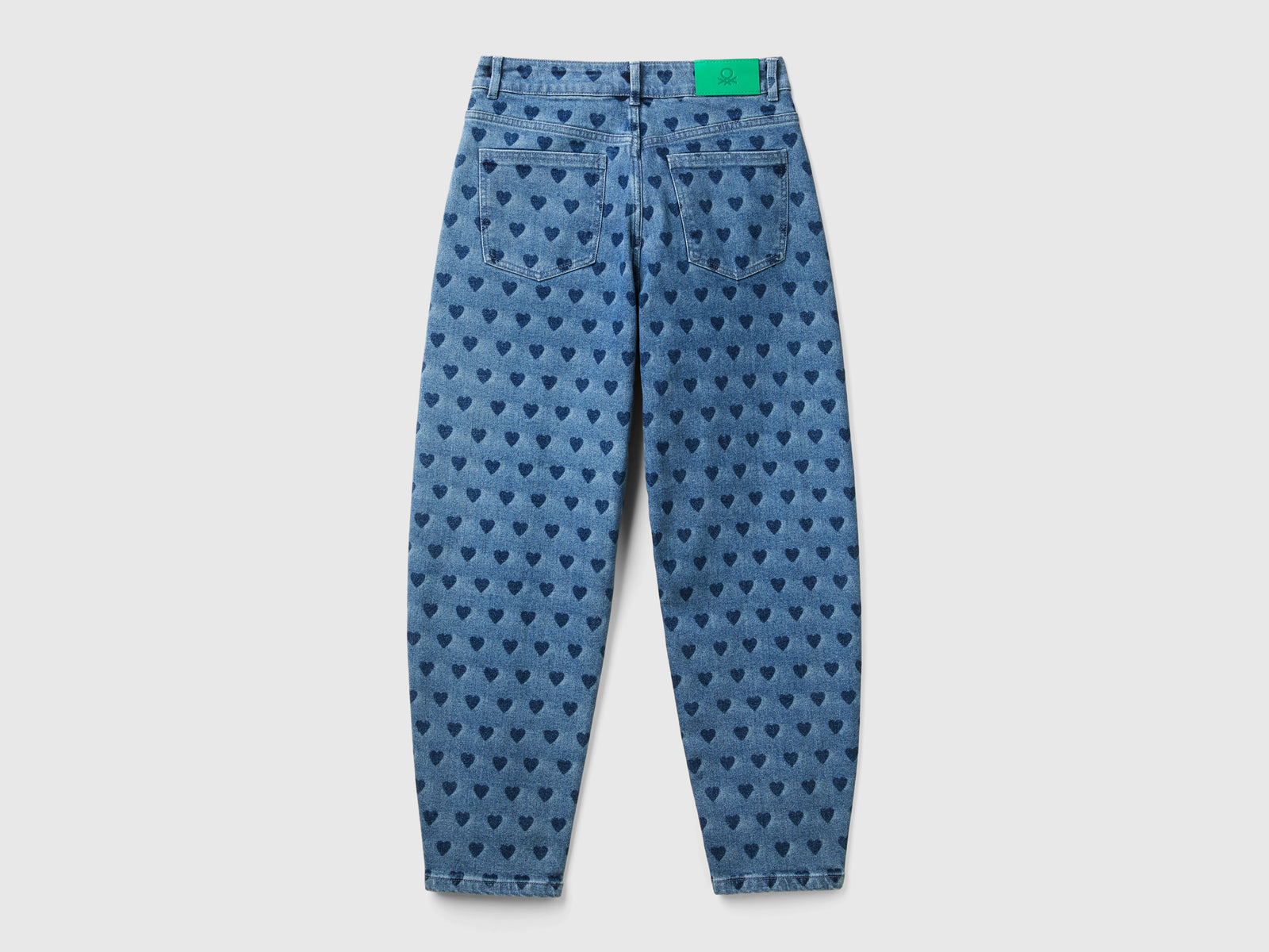 Jeans a cuori da donna azzurro 2 | Benetton Outlet