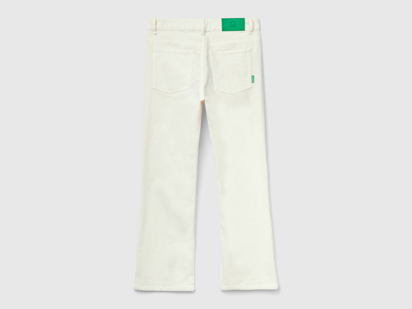 Five-pocket velvet trousers da donna bianco panna 2 | Benetton Outlet
