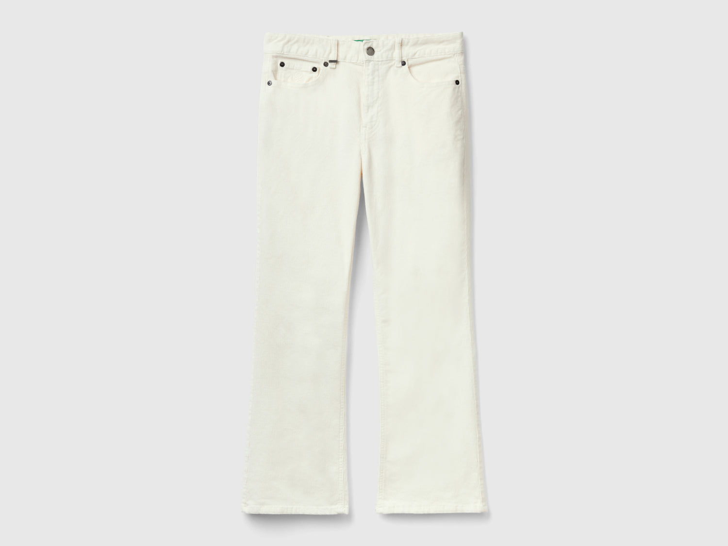 Five-pocket velvet trousers da donna bianco panna | Benetton Outlet