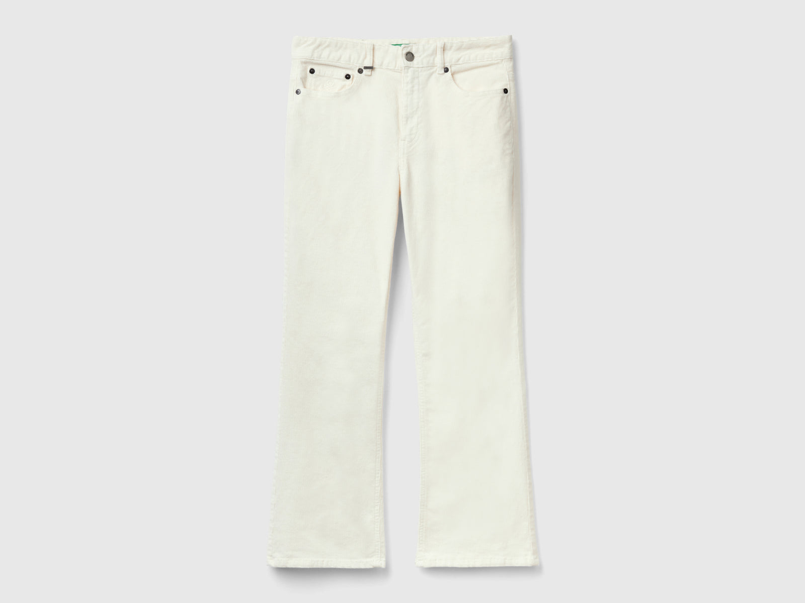 Five-pocket velvet trousers da donna bianco panna | Benetton Outlet