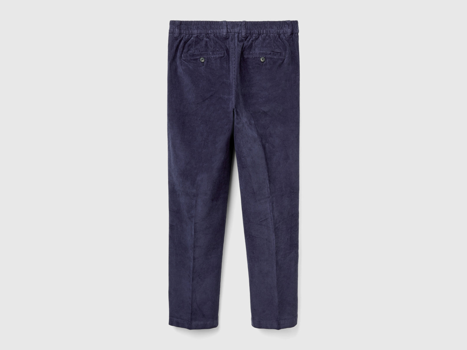 Pantalones chinos de pana con corte zanahoria da uomo blu scuro 2 | Benetton Outlet
