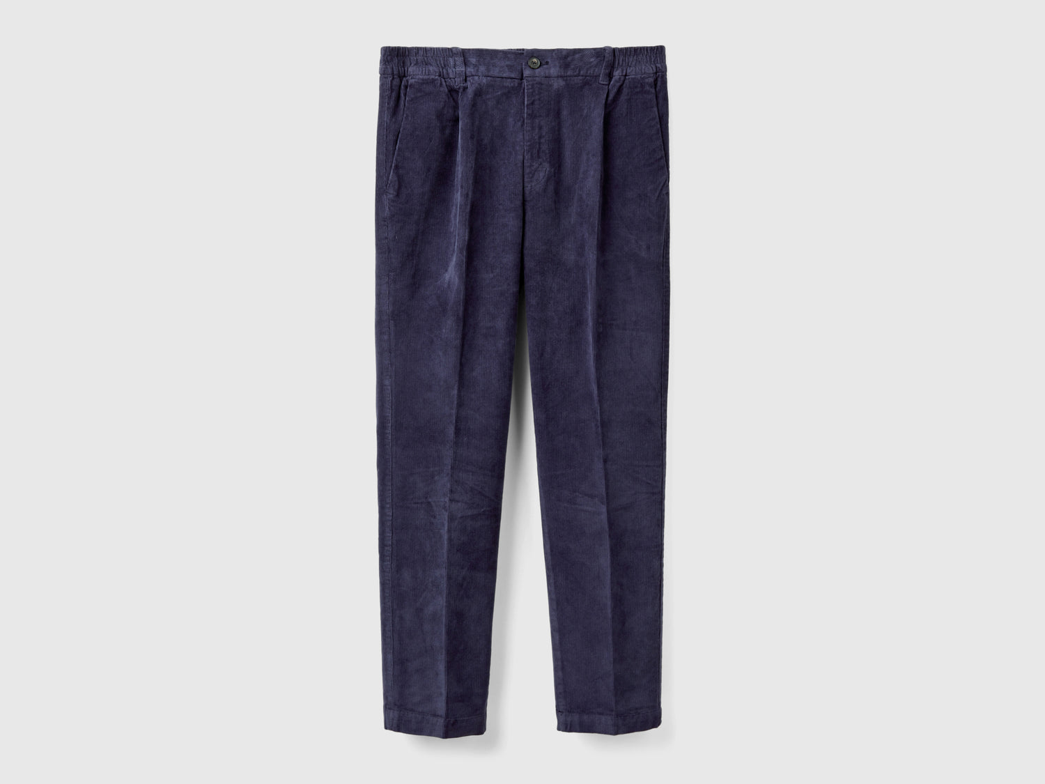 Chino carrot fit in velluto a costine da uomo blu scuro | Benetton Outlet